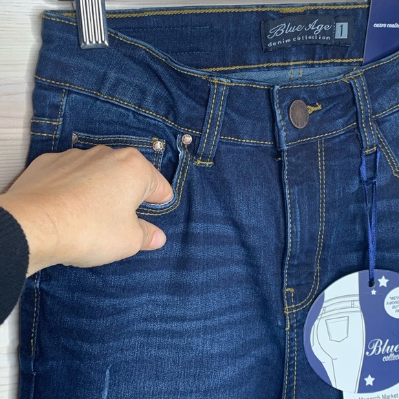 Blue Age Curve Control Dark Blue Skinny Jeans - Picture 4 of 11